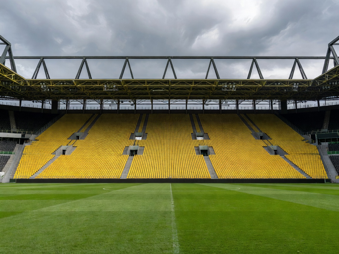 Signal Iduna Park Stadium and Yellow Wall stand in Dortmund